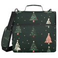 thumbnail image 1 of FORMRS Zipper Binder with Shoulder Strap 1.5-inch Ring 500 Sheet Capacity File Bag, Green Christmas Trees, 1 of 5