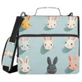 thumbnail image 1 of FORMRS Zipper Binder with Shoulder Strap 2-inch Ring 500 Sheet Capacity File Bag, Green Cute Rabbits, 1 of 5