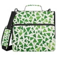 thumbnail image 1 of FORMRS Zipper Binder with Shoulder Strap 2-inch Ring 500 Sheet Capacity File Bag, Green Dot Triangles Pattern, 1 of 5