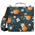 thumbnail image 1 of FORMRS Zipper Binder with Shoulder Strap 2-inch Ring 500 Sheet Capacity File Bag, Green Floral Oranges, 1 of 5
