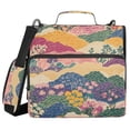 thumbnail image 1 of FORMRS Zipper Binder with Shoulder Strap 2-inch Ring 500 Sheet Capacity File Bag, Green Floral Wave, 1 of 5
