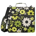 thumbnail image 1 of FORMRS Zipper Binder with Shoulder Strap 2-inch Ring 500 Sheet Capacity File Bag, Green Flower Pattern, 1 of 5