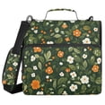 thumbnail image 1 of FORMRS Zipper Binder with Shoulder Strap 2-inch Ring 500 Sheet Capacity File Bag, Green Flowers Pattern, 1 of 5