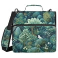 thumbnail image 1 of FORMRS Zipper Binder with Shoulder Strap 2-inch Ring 500 Sheet Capacity File Bag, Green Forest Pattern, 1 of 5