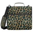 thumbnail image 1 of FORMRS Zipper Binder with Shoulder Strap 2-inch Ring 500 Sheet Capacity File Bag, Green Leopard Print, 1 of 5
