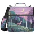 thumbnail image 1 of FORMRS Zipper Binder with Shoulder Strap 2-inch Ring 500 Sheet Capacity File Bag, Green Night Deer, 1 of 5