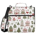 thumbnail image 1 of FORMRS Zipper Binder with Shoulder Strap 2-inch Ring 500 Sheet Capacity File Bag, Green Nordic Christmas, 1 of 5
