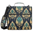 thumbnail image 1 of FORMRS Zipper Binder with Shoulder Strap 2-inch Ring 500 Sheet Capacity File Bag, Green Peacock Pattern, 1 of 5