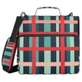 thumbnail image 1 of FORMRS Zipper Binder with Shoulder Strap 2-inch Ring 500 Sheet Capacity File Bag, Green Plaid, 1 of 5