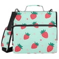 thumbnail image 1 of FORMRS Zipper Binder with Shoulder Strap 2-inch Ring 500 Sheet Capacity File Bag, Green Strawberry, 1 of 5