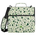 thumbnail image 1 of FORMRS Zipper Binder with Shoulder Strap 1.5-inch Ring 500 Sheet Capacity File Bag, Green Triangles Pattern, 1 of 5