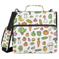 thumbnail image 1 of FORMRS Zipper Binder with Shoulder Strap 2-inch Ring 500 Sheet Capacity File Bag, Green Vegetables Pattern, 1 of 5