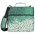 thumbnail image 1 of FORMRS Zipper Binder with Shoulder Strap 2-inch Ring 500 Sheet Capacity File Bag, Green and White Pattern, 1 of 5