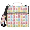 thumbnail image 1 of FORMRS Zipper Binder with Shoulder Strap 2-inch Ring 500 Sheet Capacity File Bag, Gummy Bear Pattern, 1 of 5