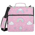 thumbnail image 1 of FORMRS Zipper Binder with Shoulder Strap 2-inch Ring 500 Sheet Capacity File Bag, Ice Cream Rainbow Pattern, 1 of 5