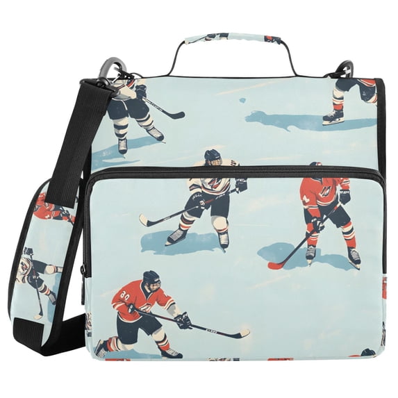 FORMRS Zipper Binder with Shoulder Strap 2-inch Ring 500 Sheet Capacity File Bag, Ice Play