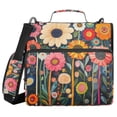 thumbnail image 1 of FORMRS Zipper Binder with Shoulder Strap 2-inch Ring 500 Sheet Capacity File Bag, Large Colorful Flowers, 1 of 5