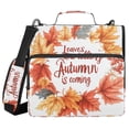 thumbnail image 1 of FORMRS Zipper Binder with Shoulder Strap 2-inch Ring 500 Sheet Capacity File Bag, Leaves Pattern, 1 of 5