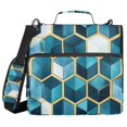 thumbnail image 1 of FORMRS Zipper Binder with Shoulder Strap 2-inch Ring 500 Sheet Capacity File Bag, Light Blue Geometric Pattern, 1 of 5