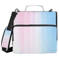 thumbnail image 1 of FORMRS Zipper Binder with Shoulder Strap 2-inch Ring 500 Sheet Capacity File Bag, Light Blue Stripes, 1 of 5