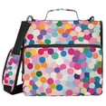 thumbnail image 1 of FORMRS Zipper Binder with Shoulder Strap 2-inch Ring 500 Sheet Capacity File Bag, Light Colorful Circles, 1 of 5
