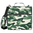 thumbnail image 1 of FORMRS Zipper Binder with Shoulder Strap 2-inch Ring 500 Sheet Capacity File Bag, Light Green Camouflage Design, 1 of 5