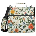thumbnail image 1 of FORMRS Zipper Binder with Shoulder Strap 2-inch Ring 500 Sheet Capacity File Bag, Light Green Floral Pattern, 1 of 5