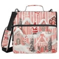 thumbnail image 1 of FORMRS Zipper Binder with Shoulder Strap 2-inch Ring 500 Sheet Capacity File Bag, Light Pink Gingerbread Houses, 1 of 5