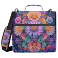 thumbnail image 1 of FORMRS Zipper Binder with Shoulder Strap 2-inch Ring 500 Sheet Capacity File Bag, Light Purple Flowers, 1 of 5