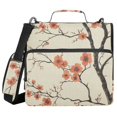 thumbnail image 1 of FORMRS Zipper Binder with Shoulder Strap 2-inch Ring 500 Sheet Capacity File Bag, Light Red Flowers, 1 of 5
