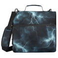 thumbnail image 1 of FORMRS Zipper Binder with Shoulder Strap 2-inch Ring 500 Sheet Capacity File Bag, Lightning Pattern, 1 of 5