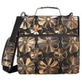 thumbnail image 1 of FORMRS Zipper Binder with Shoulder Strap 2-inch Ring 500 Sheet Capacity File Bag, Metallic Flower, 1 of 5