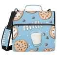 thumbnail image 1 of FORMRS Zipper Binder with Shoulder Strap 2-inch Ring 500 Sheet Capacity File Bag, Milk and Cookies, 1 of 5