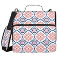 thumbnail image 1 of FORMRS Zipper Binder with Shoulder Strap 2-inch Ring 500 Sheet Capacity File Bag, Mosaic Flowers Pattern, 1 of 5