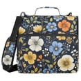 thumbnail image 1 of FORMRS Zipper Binder with Shoulder Strap 2-inch Ring 500 Sheet Capacity File Bag, Navy Floral Pattern, 1 of 5
