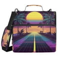 thumbnail image 1 of FORMRS Zipper Binder with Shoulder Strap 1.5-inch Ring 500 Sheet Capacity File Bag, Neon Road, 1 of 5