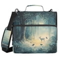 thumbnail image 1 of FORMRS Zipper Binder with Shoulder Strap 2-inch Ring 500 Sheet Capacity File Bag, Night Forest Scene, 1 of 5