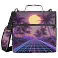 thumbnail image 1 of FORMRS Zipper Binder with Shoulder Strap 2-inch Ring 500 Sheet Capacity File Bag, Night Purple Road, 1 of 5