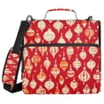 thumbnail image 1 of FORMRS Zipper Binder with Shoulder Strap 2-inch Ring 500 Sheet Capacity File Bag, Orange Christmas Ornaments Pattern, 1 of 5