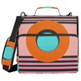 thumbnail image 1 of FORMRS Zipper Binder with Shoulder Strap 2-inch Ring 500 Sheet Capacity File Bag, Orange Circle, 1 of 5