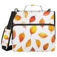 thumbnail image 1 of FORMRS Zipper Binder with Shoulder Strap 2-inch Ring 500 Sheet Capacity File Bag, Orange Leaves, 1 of 5