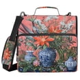 thumbnail image 1 of FORMRS Zipper Binder with Shoulder Strap 2-inch Ring 500 Sheet Capacity File Bag, Orange Vibrant Flowers, 1 of 5