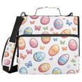 thumbnail image 1 of FORMRS Zipper Binder with Shoulder Strap 2-inch Ring 500 Sheet Capacity File Bag, Pastel Easter Pattern, 1 of 5