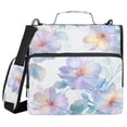 thumbnail image 1 of FORMRS Zipper Binder with Shoulder Strap 2-inch Ring 500 Sheet Capacity File Bag, Pastel Flower Pattern, 1 of 5