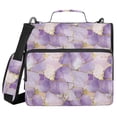 thumbnail image 1 of FORMRS Zipper Binder with Shoulder Strap 2-inch Ring 500 Sheet Capacity File Bag, Pastel Purple Marble Pattern, 1 of 5