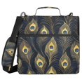 thumbnail image 1 of FORMRS Zipper Binder with Shoulder Strap 2-inch Ring 500 Sheet Capacity File Bag, Peacock Feathers Pattern, 1 of 5