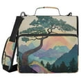 thumbnail image 1 of FORMRS Zipper Binder with Shoulder Strap 1.5-inch Ring 500 Sheet Capacity File Bag, Pine Tree Rainbow, 1 of 5