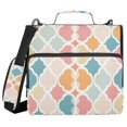 thumbnail image 1 of FORMRS Zipper Binder with Shoulder Strap 2-inch Ring 500 Sheet Capacity File Bag, Pink Abstract Pattern, 1 of 5