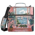 thumbnail image 1 of FORMRS Zipper Binder with Shoulder Strap 2-inch Ring 500 Sheet Capacity File Bag, Pink Boat, 1 of 5