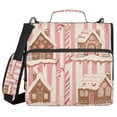 thumbnail image 1 of FORMRS Zipper Binder with Shoulder Strap 2-inch Ring 500 Sheet Capacity File Bag, Pink Candy House, 1 of 5